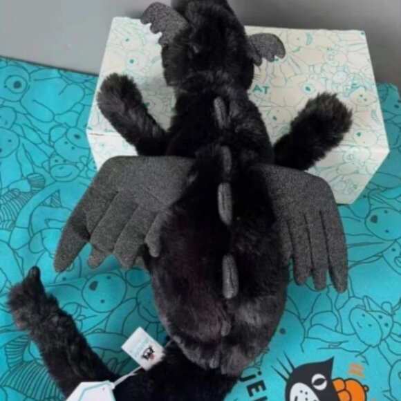 Jellycat Black Dragon 50cm Rare Edition NWT and Dust Bag Gift - Picture 2 of 4
